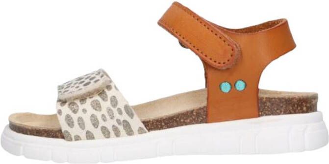 BunniesJR Bunnies JR Bregje Beach Meisjes Sandalen Bruin Beige Print Imitatieleer Klittenband - Foto 2