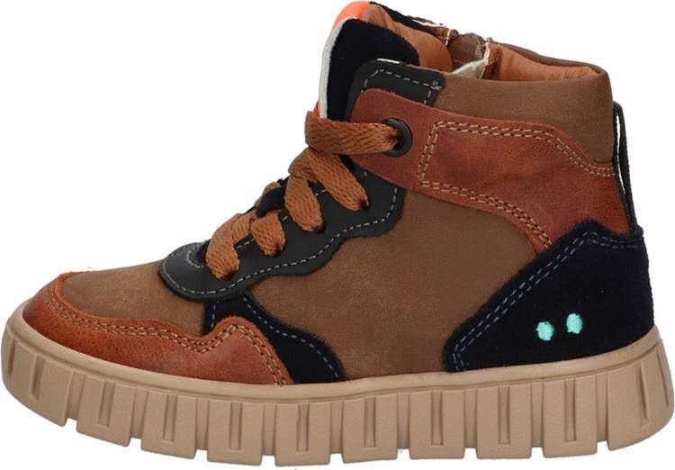 BunniesJR Bunnies JR 222660-513 Jongens Hoge Sneakers Bruin Leer Veters - Foto 5