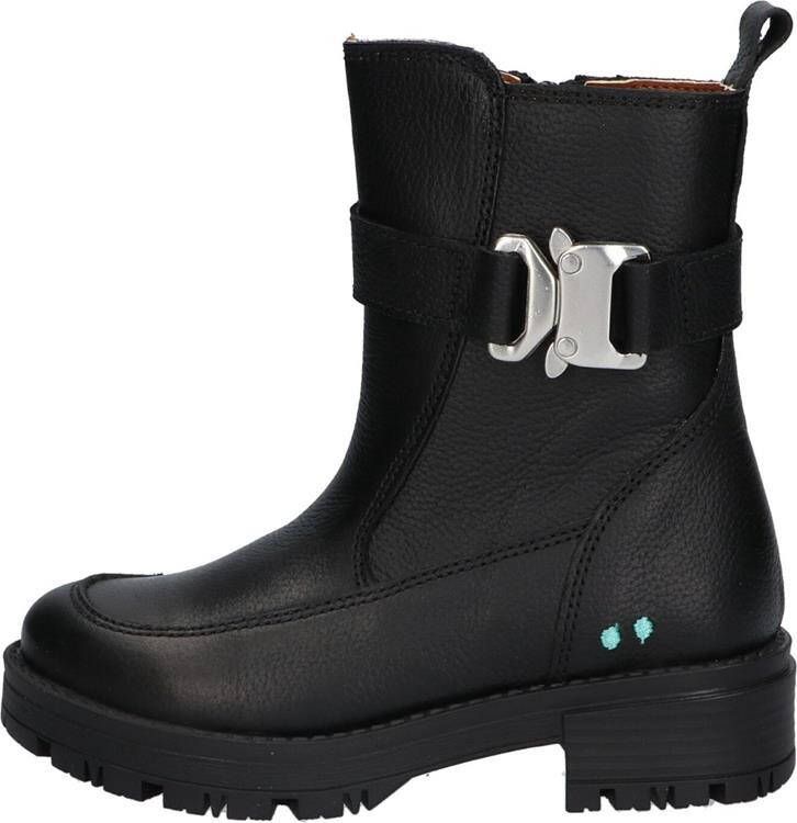 BunniesJR Bunnies JR 222871-589 Meisjes Biker Boots Zwart Leer Ritssluiting - Foto 2