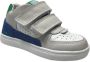 BunniesJR Bunnies JR 223302-523 Jongens Lage Sneakers Blauw Beige Groen Wit Leer Klittenband - Thumbnail 2