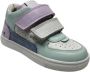 BunniesJR Bunnies JR 223302-521 Meisjes Lage Sneakers Blauw Wit Paars Leer Klittenband - Thumbnail 2