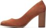 Clarks Dames Freva85 Court D 4 Caramel Suede - Thumbnail 2