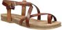 COSMOS Sandalen Plat Sandalen Plat cognac - Thumbnail 3