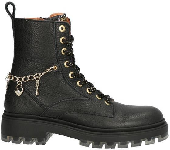 Develab 41444 Veterboots Laarzen Met Veters Meisjes Kids Zwart - Foto 7