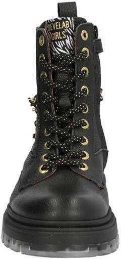 Develab 41444 Veterboots Laarzen Met Veters Meisjes Kids Zwart - Foto 5