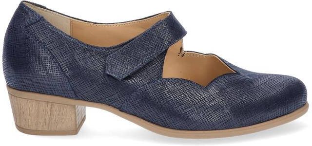 Durea 5726 038 9528 Blauwe brede bandschoenen pumps wijdte K - Foto 3