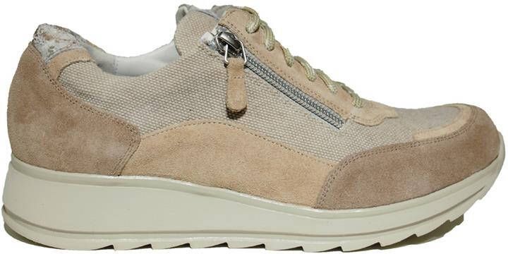 Durea Dames Sneaker 6263-685-0257 Beige Combi Wijdte H (38.5) - Foto 3