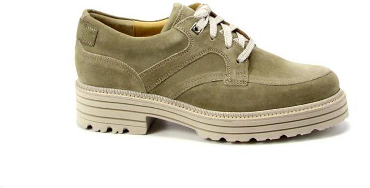 Durea 6276 095 0435 Taupe nubuck trendy veterschoenen wijdte H - Foto 3