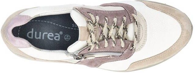Durea Dames Sneaker 6279-685-0358 L.Taupe Wit L.Beige Wijdte H 42 5 ) - Foto 11