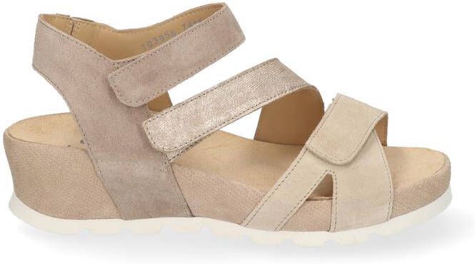 Durea 7405 028 0289 Beige combi kleurige brede dames sandalen - Foto 2