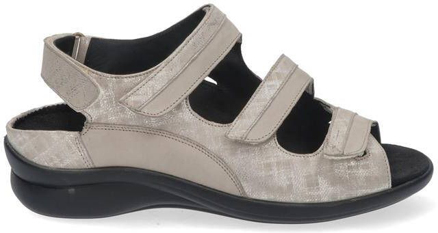 Durea 7409~K~~~~~~~~~~~~~~~~~~~~~~~~ Platte sandalenDames Sandalen Wit beige - Foto 4