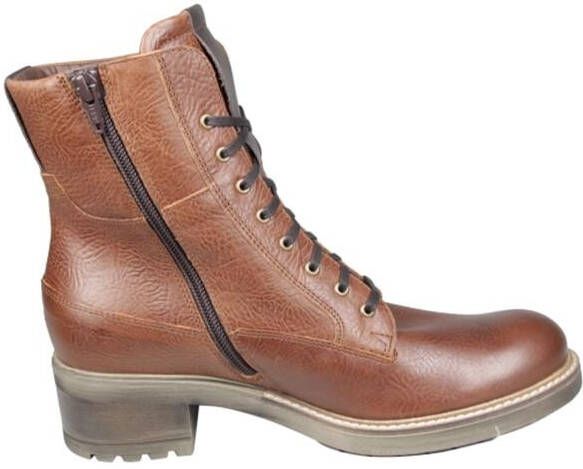 Durea 9725~H~~~~~~~~~~~~~~~~~~~~~~~~ Hoge sneakersVeterlaarzenDames veterschoenenDames sneakersHalf-hoge schoenen Cognac - Foto 8