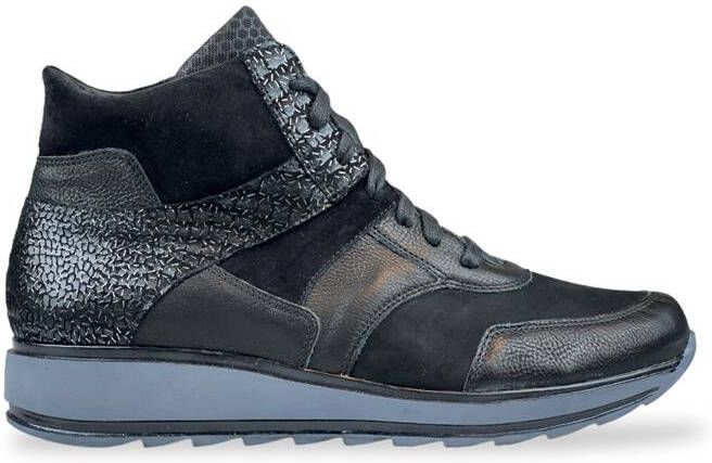 Durea Sneakers Dames Lage sneakers Damesschoenen Suède 9745 685 Zwart - Foto 2