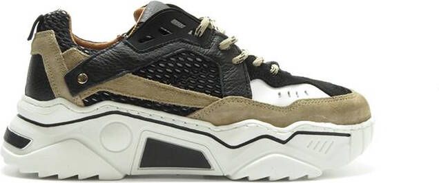 DWRS LABEL DWRS Pluto black beige Zwart Suede Lage sneakers Dames - Foto 3