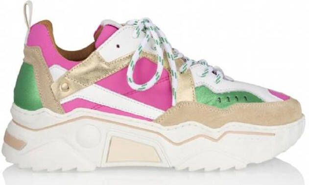 Dwrs Dames Sneakers Pluto White pink green Multi - Foto 3