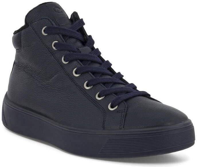 ECCO Street Tray W Dames hoge leren sneaker Marineblauw Size: 36 (UK 3.5-4)