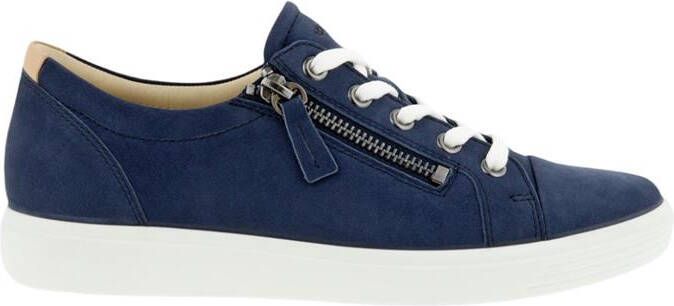 ECCO Soft 7 W Veterschoenen blauw Textiel Dames - Foto 7