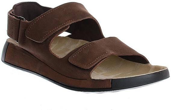 ECCO Cozmo M Heren nubuck sandaal met twee bandjes Bruin Size: 45 (UK 10.5-11)