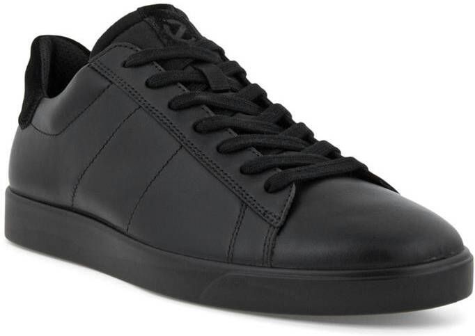 ECCO Street Lite M Heren leren sneaker Zwart Size: 45 (UK 10.5-11)