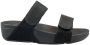 Fit Flop LuLu shimmerlux slide all black Zwart - Thumbnail 1