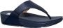 FitFlop Lulu Leather Toepost Slippers Blauw Vrouw - Thumbnail 4
