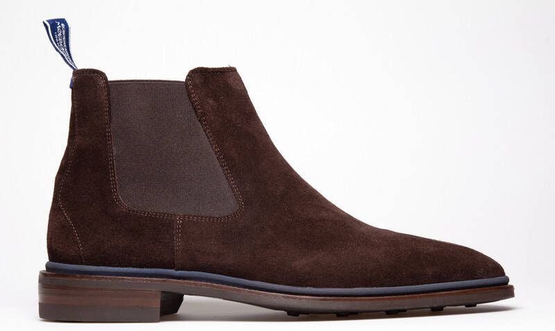 Floris van Bommel Mannen Suède Chelsea boots Laarzen Herenschoenen 10669 Bruin + - Foto 3