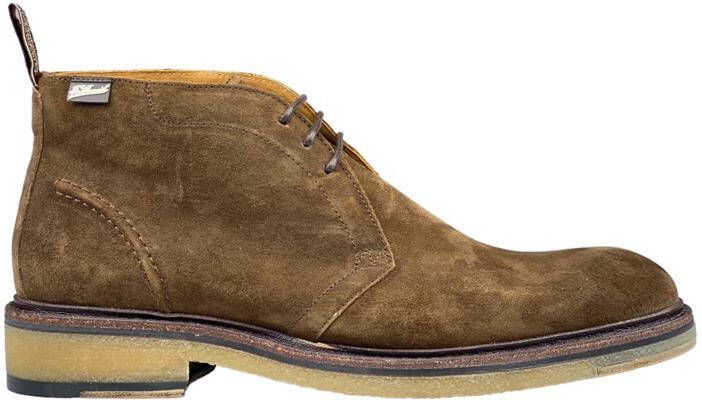 Floris van Bommel DE TANKER 04.10 Volwassenen Heren sneakersVrije tijd half-hoog Cognac - Foto 5