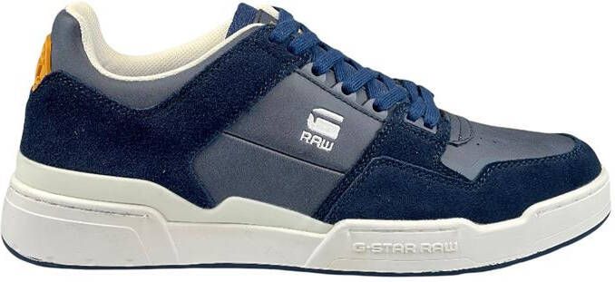 G-Star Leren Lage Sneaker met Contrasterende Logo's Blauw Heren - Foto 5