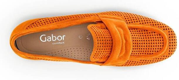 Gabor Comfortabele Suède Loafer voor Dames Orange Dames - Foto 3