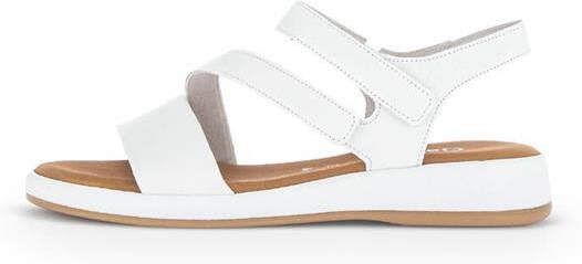Gabor Witte Leren Sandalen Klittenbandsluiting White Dames - Foto 14