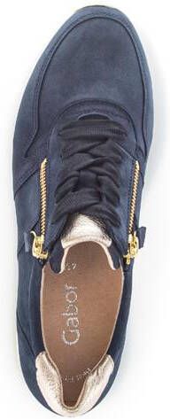 Gabor Blauwe Leren Sneaker met Uitneembaar Voetbed en Ritssluiting Blue Dames - Foto 10