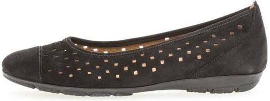 Gabor Zwarte Suède Zomerballerinas Black Dames - Foto 5