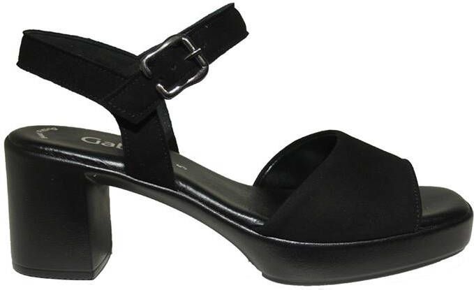 Gabor Sandalen met hak zwart suede Dames - Foto 3