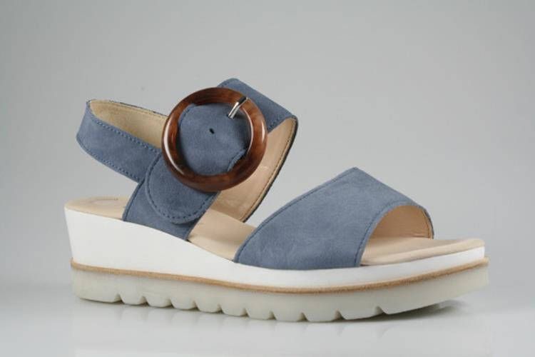 Gabor Sleehaksandaaltjes zomerschoen sandaal keilhak met mooie decoratieve gesp - Foto 6