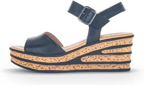 Gabor Zwarte Leren Sandalen Black Dames - Foto 5