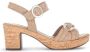Gabor Beige Suède Plateau Sandalen Beige Dames - Thumbnail 4