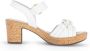 Gabor Beige Leren Sandalen met Kurk Zool Beige Dames - Thumbnail 2