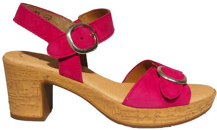 Gabor Roze Suède Sandalen met Kurk Zool Pink Dames - Foto 6