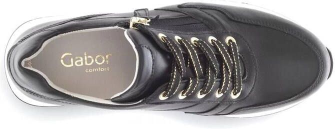 GABOR Lage Sneakers Dames 448.1 Maat: 42 Materiaal: Leer Kleur: Zwart - Foto 5