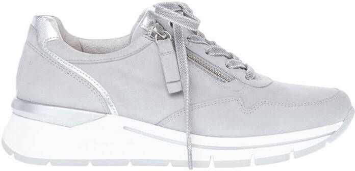 GABOR Lage Sneakers Dames 587 Maat: 44 Materiaal: Suède Kleur: Grijs - Foto 7