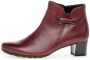 Gabor Rode Leren Enkellaarzen Comfort Stijl Red Dames - Thumbnail 2