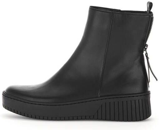 Gabor Zwarte Leren Enkellaarzen Black Dames - Foto 5