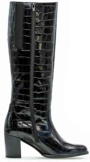 Gabor Zwarte Leren Dameslaarzen met Blokhak - Foto 2