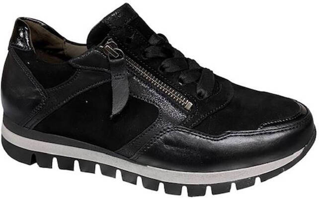 Gabor Comfortabele suède sneakers met uitneembare binnenzool en brede pasvorm Black Heren - Foto 6