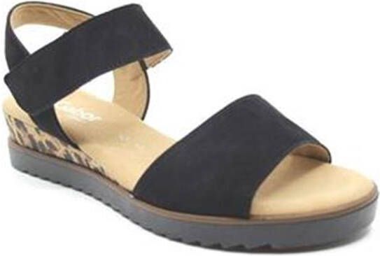 Gabor Zwarte Sandalen Wijdte G
