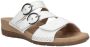Gabor Dames sandalen van wit leer met klittenbandsluiting White Dames - Thumbnail 2