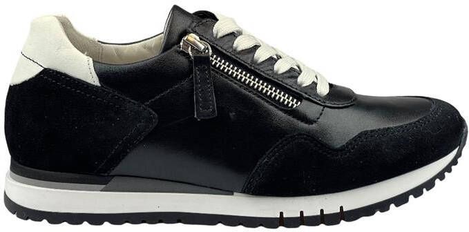 Gabor Zwarte damessneakers met vetersluiting - Foto 4