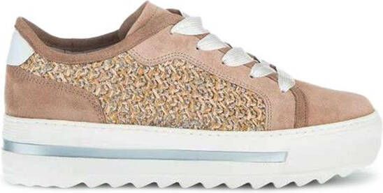 Gabor CrocketHT Natur silber oasi 86.492.84 sneaker sneaker Taupe taupe sneaker taupe