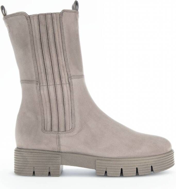 Gabor Grijze leren enkellaarsjes met rits Gray Dames - Foto 9