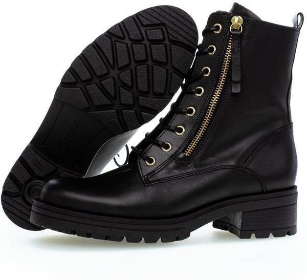 Gabor 785 Veterboots Laarzen Met Veters Dames Zwart - Foto 3